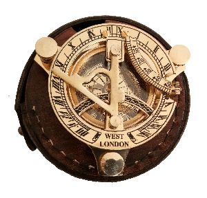 Nautical Solid Brass Sundial Compass 2.5