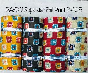 Foil Printed Rayon Fabric