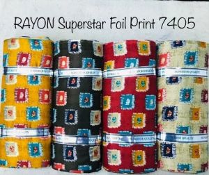 Foil Printed Rayon Fabric