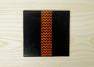 Black Zig Zag Wooden Trivet