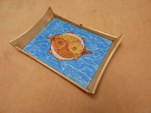 Pattachitra Art Wooden Tray