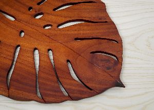 Wooden Monstera Leaf Plate