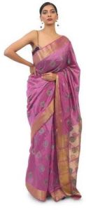 Purple Weaving Silk Saree