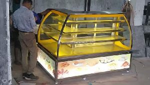 bend glass display counters