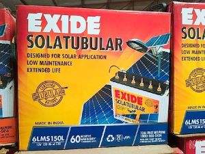 EXIDE SOLATUBULAR BATTERY 6LMS 150L 5 YEAR WARRANTY