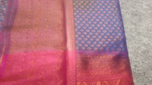 Copeer broked art silk saree