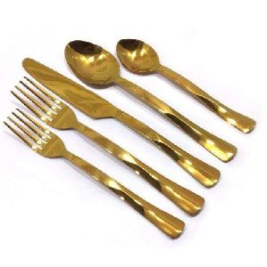 Stainless Steel Golden Cutlery Set