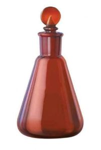 Amber Colour Conical Flask With Stopper