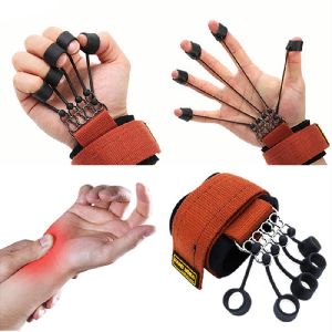 Finger gripper strength trainer extensor exerciser finger flexion and extension training device with
