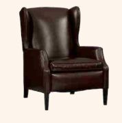 Leather Black Single Seater Sofa