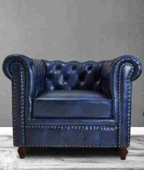 Leather Club Single Seater Sofa