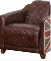 Leather Finished Single Seater Sofa