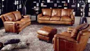Leather Vintage Sofa Set