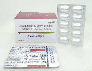 Dapagliflozin 10mg and matformin Hcl 500 (SR)tablets