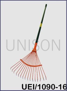 Leaf Rake 16 teeth with pipe handle (1090-16)
