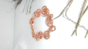 copper swirl bracelet pure copper for her
