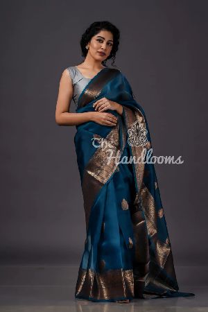 Pure Kora Handloom Banarasi Sarees