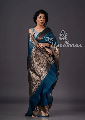 Pure Kora Handloom Banarasi Sarees