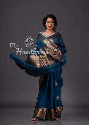 Pure Kora Handloom Banarasi Sarees