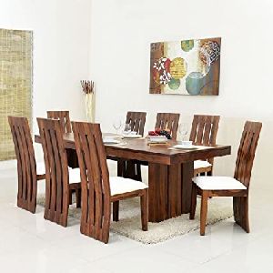 8 Seater Wooden Dining Table Set