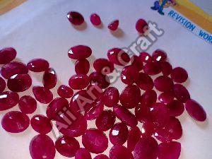 Ruby Faceted Gemstone