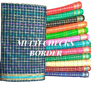 Multi Checks Border Jacquard Fabric