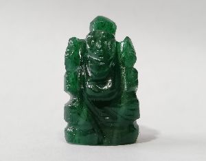 Green Jade Ganesha Statue