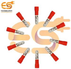 MPD1-156 10A 22-16 AWG wire gauge red color hard plastic insulated Male bullet crimp connector