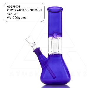 Color Paint Glass Percolator Bong