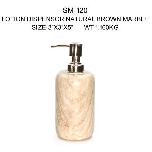 Natural Brown Marble Lotion Dispenser