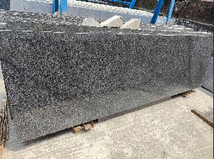 Dark Steel Grey Granite Slab