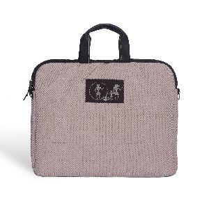 Jute Canvas Laptop Bag