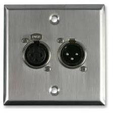 XLR 2 Hole Wall Plate