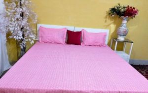 Baby Pink Double Bed Sheet