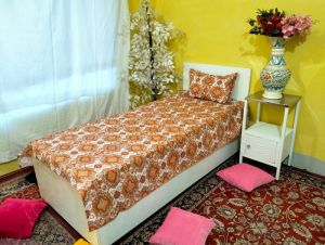 Brown White Single Bed Sheet