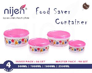 4 Pcs Plastic Food Saver Container Set