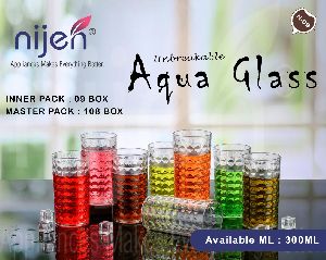 Plastic Unbreakable Aqua Glass