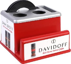 Plastic Pen Stand with Mobile Holder & Table Clock