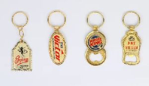 Metal Golden Meena Keychain