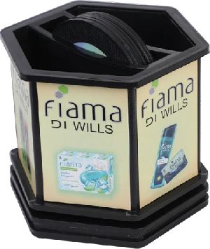 Revolving Black Hexagonal Pen Stand