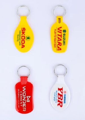 ABS Plastic Double Side Laminated Keychain