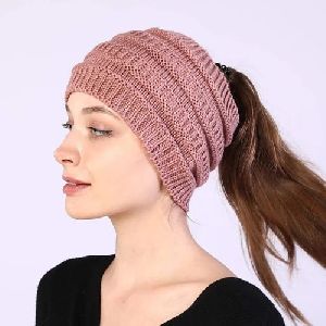 Winter Tail Ribbed Beanie Caps