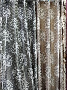 Marble Printed Eyelet Curtains