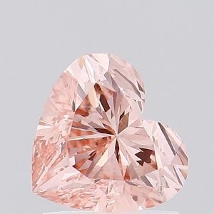 Heart Shaped 1.07ct Fancy Vivid Pink VS2 IGI Certified Lab Grown CVD Diamond
