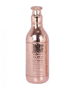 Champagne Hammered Copper Bottle