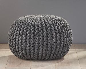 Hand Knitted Pouf