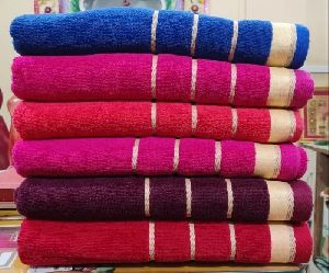 Cotton Dobby Border Bath Towel