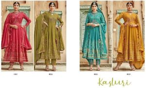 Rangoon Kasturi Rayon Embroidery Designer Readymade Suit