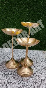 Gold Metal candle stand set of 3