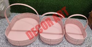 Metal Oval Hamper Basket